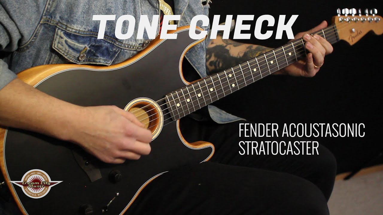 TONE CHECK: Fender Acoustasonic Stratocaster Guitar Demo | No Talking
