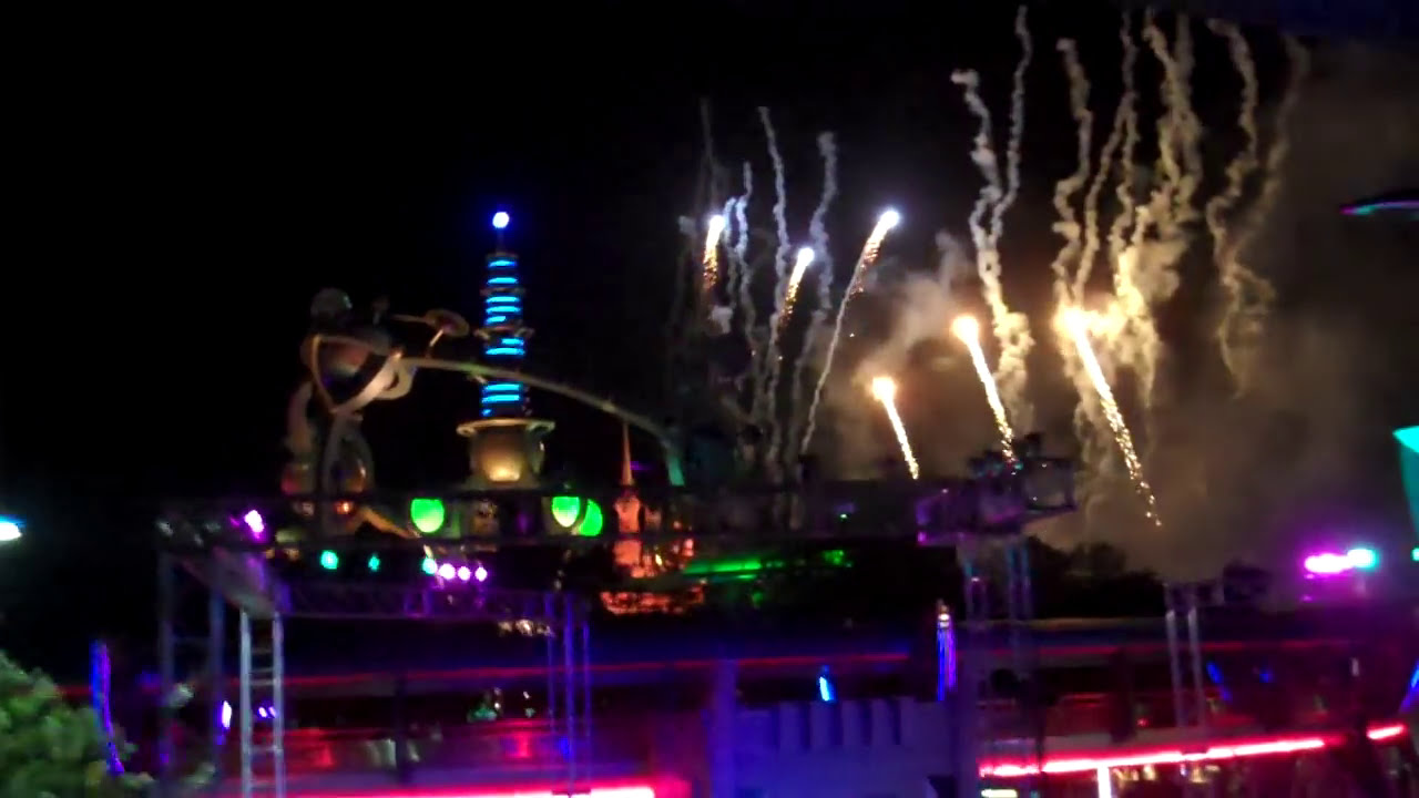 Tomorrowland Transit Authority at Night During Fireworks | Magic Kingdom 2010