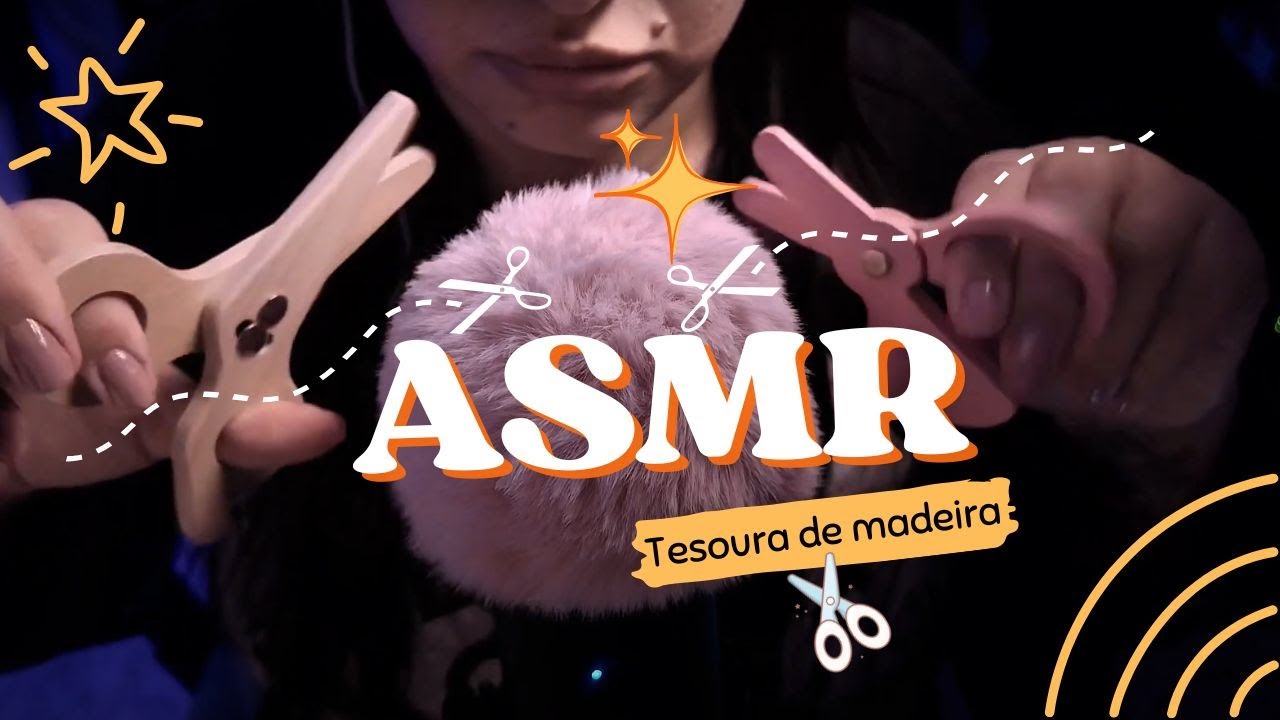 ASMR Tesoura de madeira ✂️ Sons de boca que dão arrepios! #woodentoys
