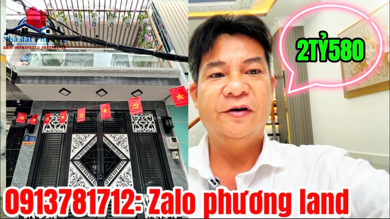 Bán Nhà Sổ Hồng DSH Hẻm Huỳnh Tấn Phát Nhà Bè ĐT:4,2X9M. Giá 2TỶ580.TL.0913781712: Zalo phương land
