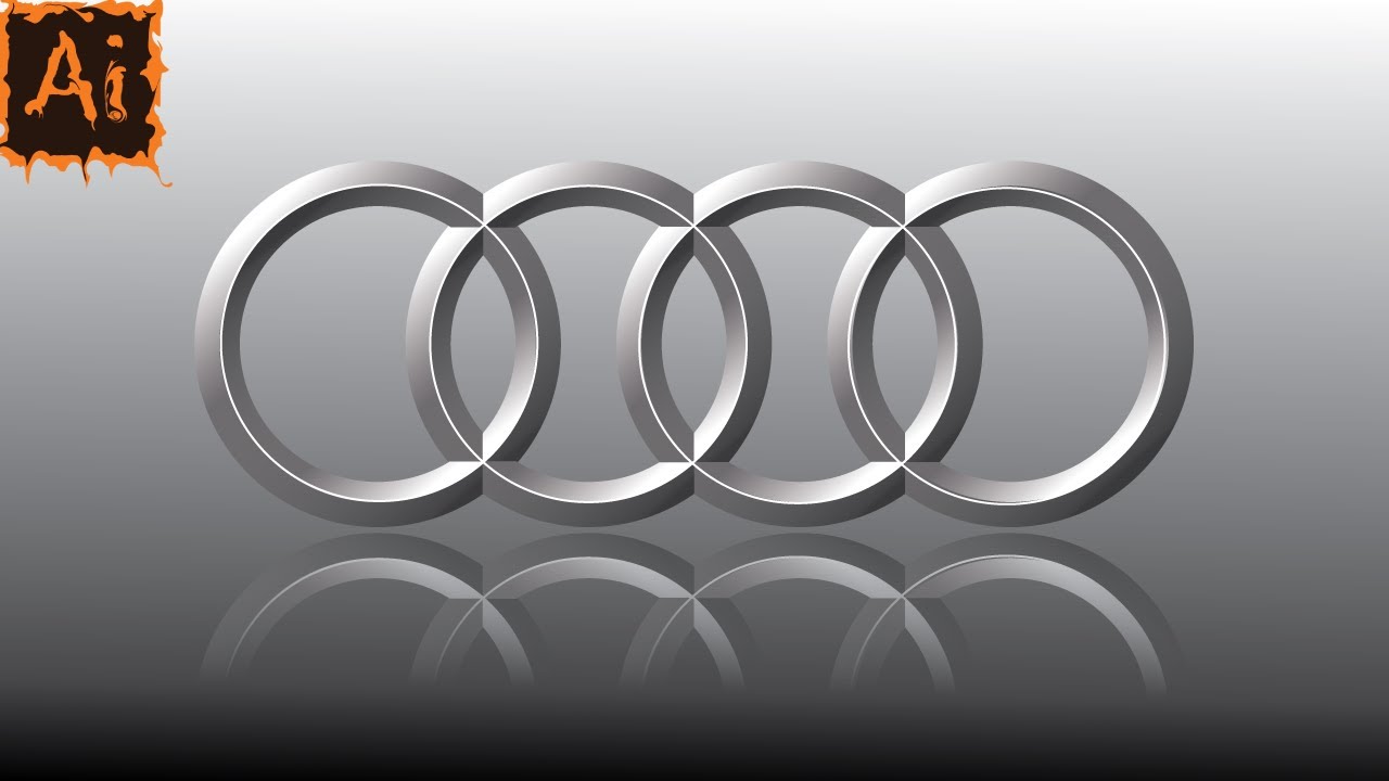 Audi Logo In llustrator | Adobe Illustrator