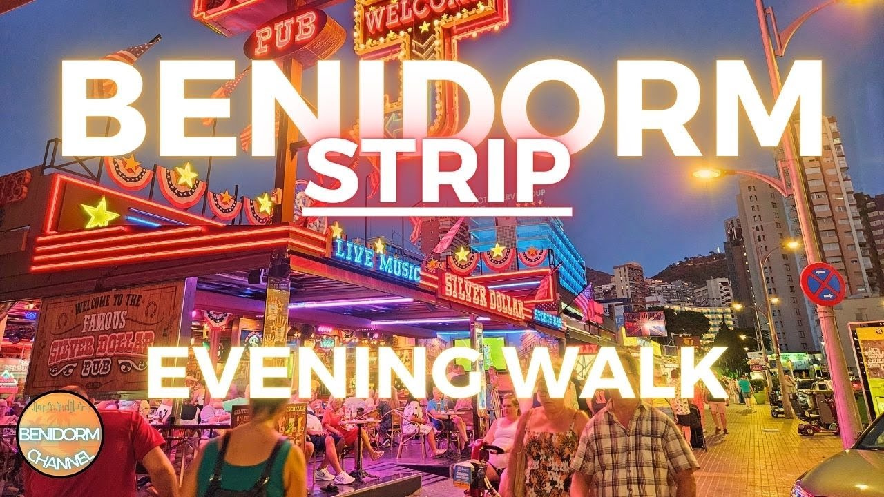 Benidorm - Evening walk around the Party Strip