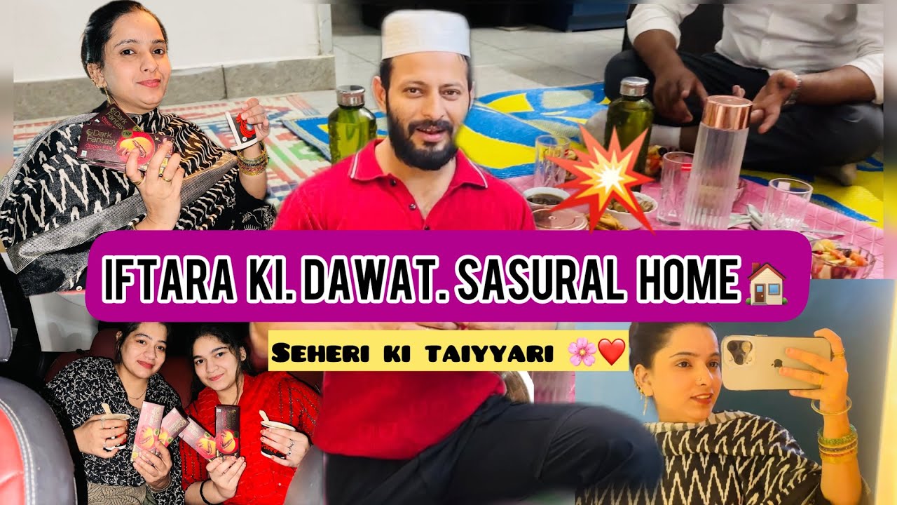 Sasural me hui iftar dawat  😍/ sehri ki taiyyariya ☺️/let night coffee ☕️ #trendingvideo #vlog 