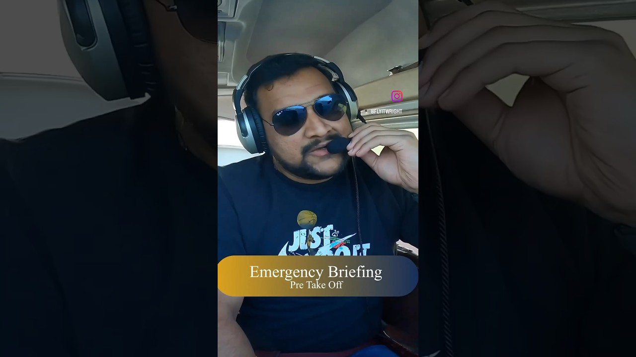 Pre Take off Emergency Briefing in a Cessna. 