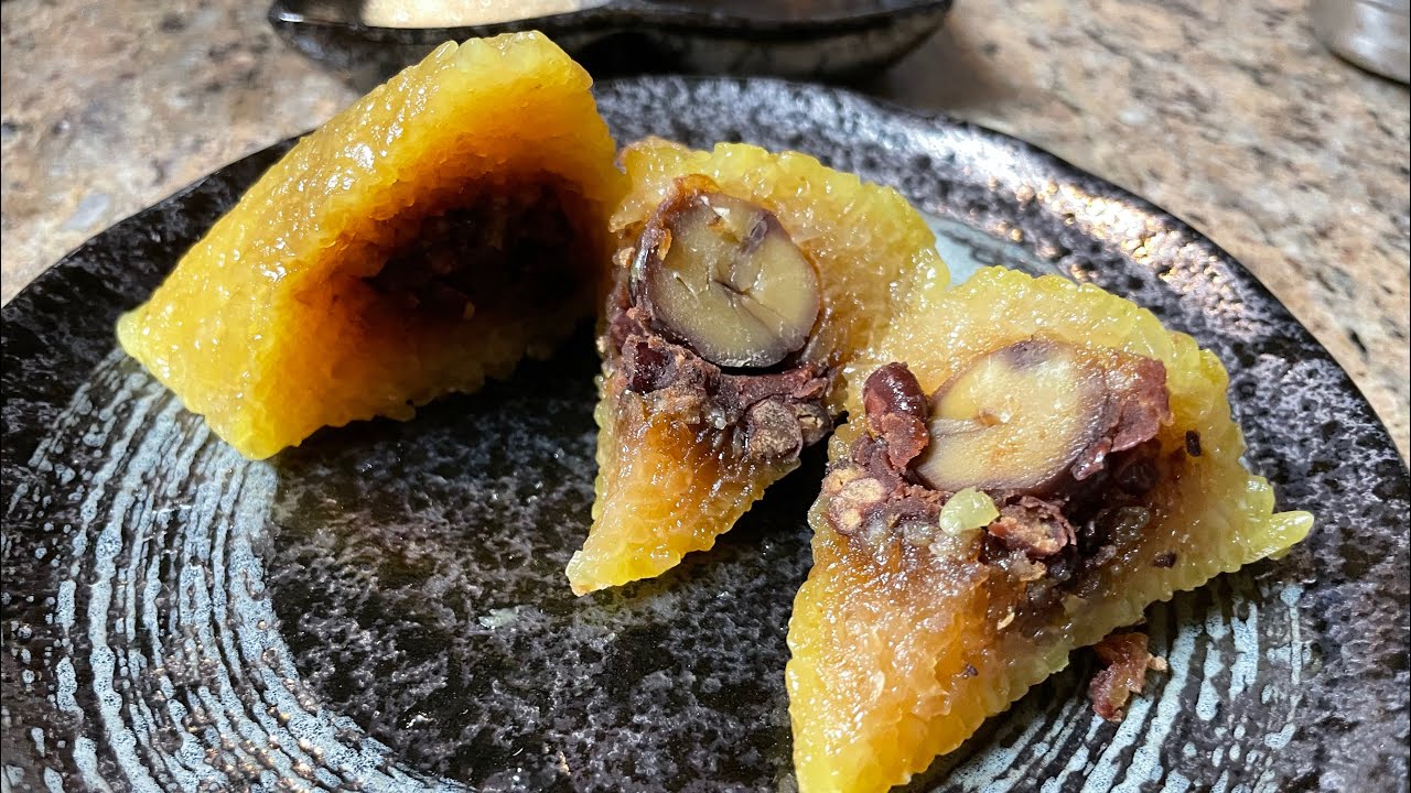 Alkaline Dumplings with Red Bean & Chestnut (Simple Easy version) 豆沙栗子鹼水糭 (簡單容易版本) 🌰🌰🌰