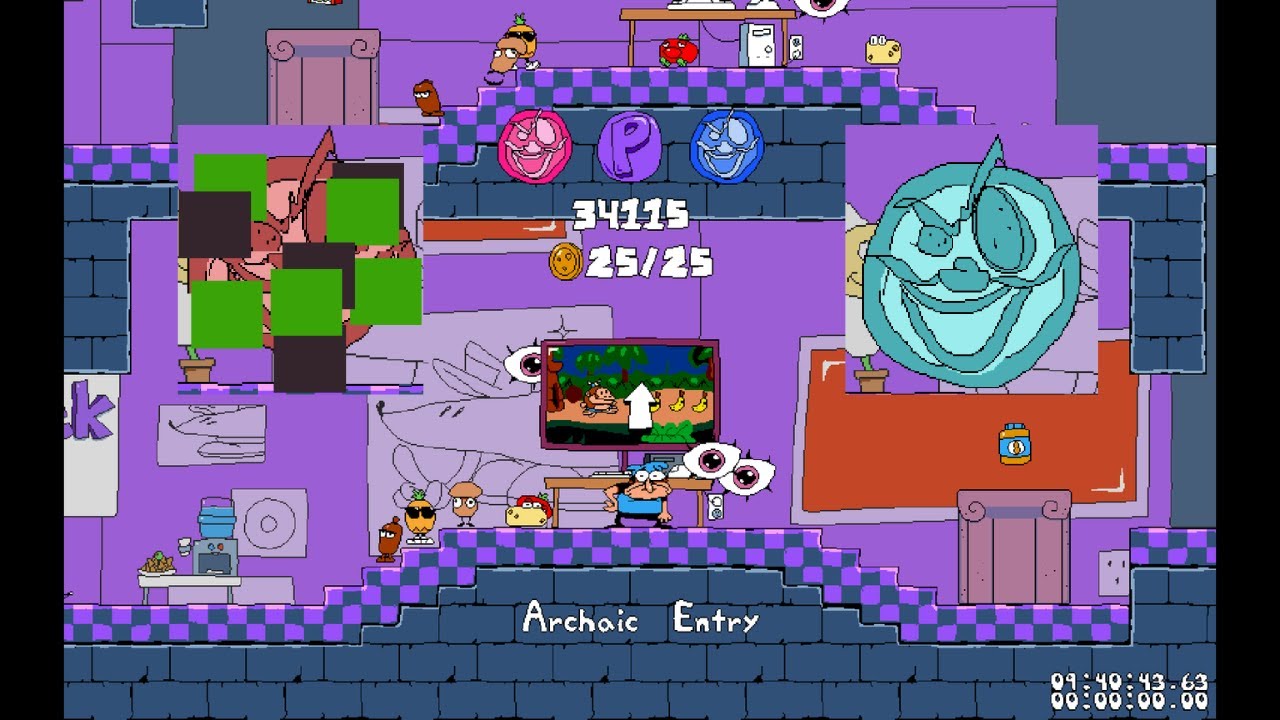 Pizza Tower '19 Plus:SAGE 2024 Demo Archaic Entry Lap 3 (Hardmode) & Chasemode P rank No Badges