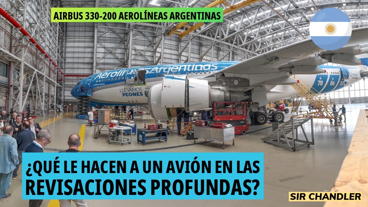 🧐 AVIÓN EN CHEQUEO PROFUNDO DE SU ESTRUCTURA - AIRBUS 330 DE AEROLÍNEAS ARGENTINAS