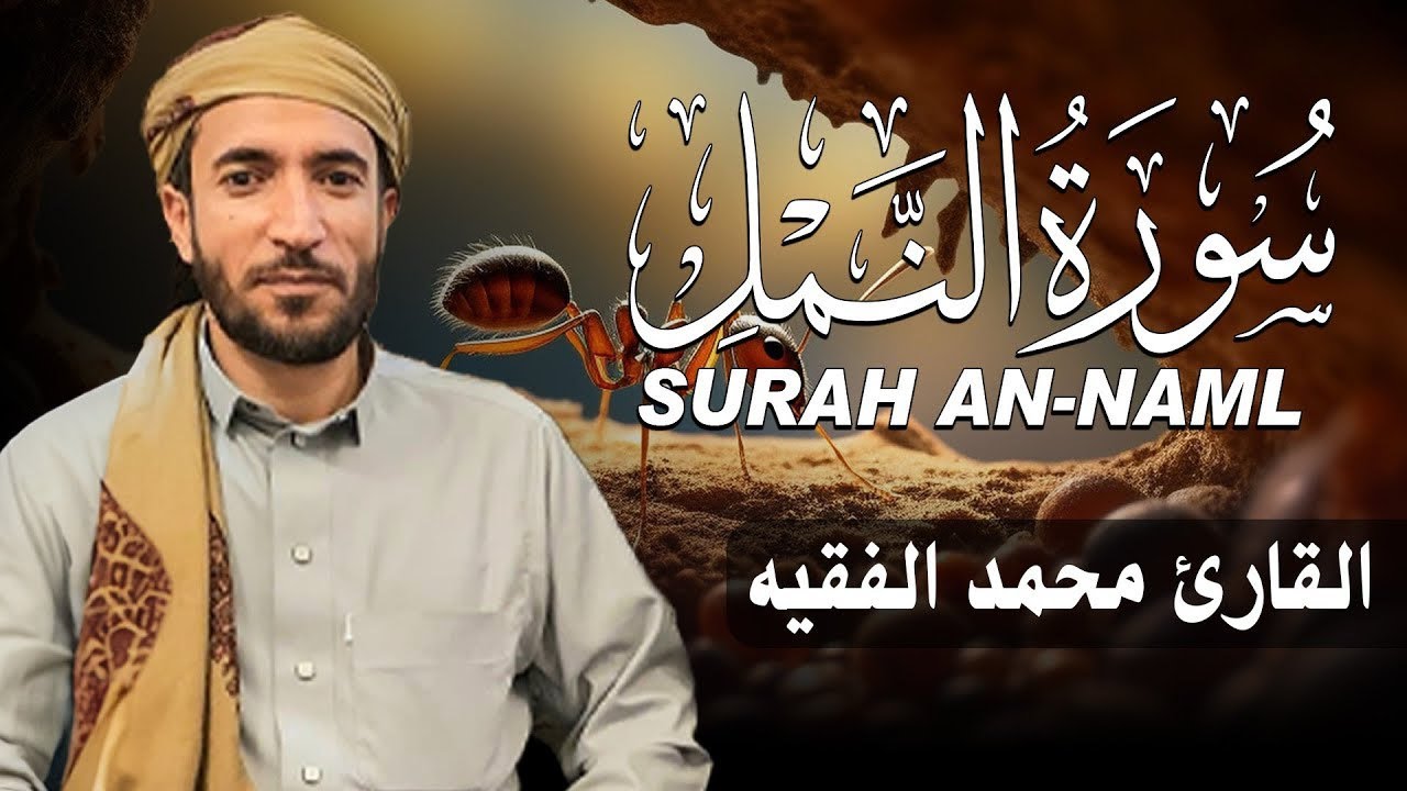 سورة النمل كاملة (مكتوبة ) للقارئ الشيخ محمد الفقيه _ تلاوة خاشعة ومؤثرة😌💚
