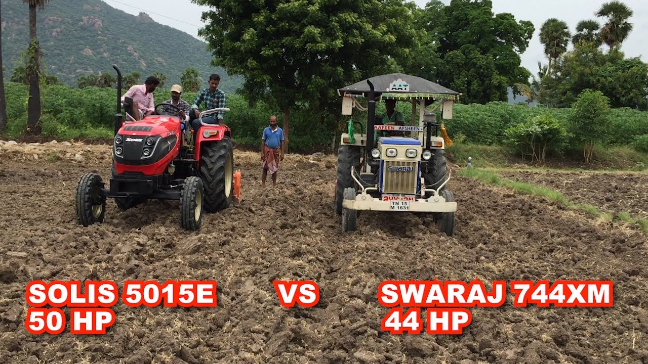 Solis 5015 E 50 HP Tractor Demo Solis 50 HP Vs Swaraj 744 XM 44 HP Tractor AAT Tractor