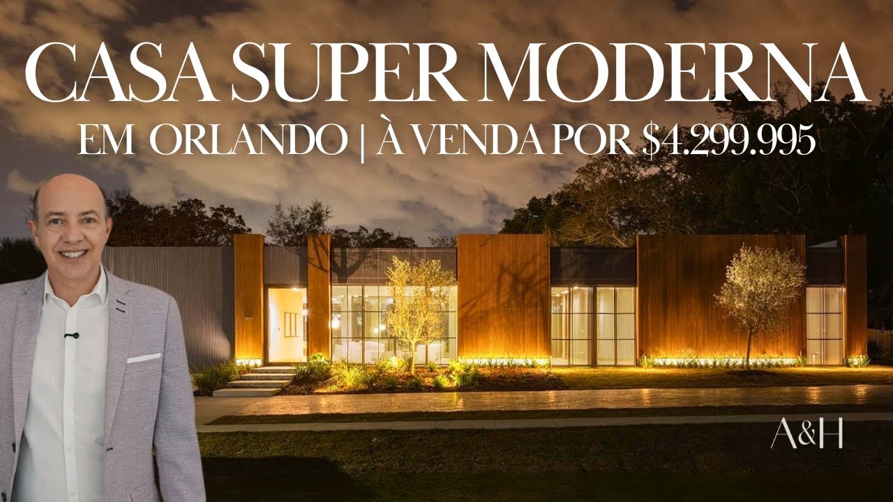 CASA SUPER MODERNA À VENDA EM ORLANDO POR $4.299.995