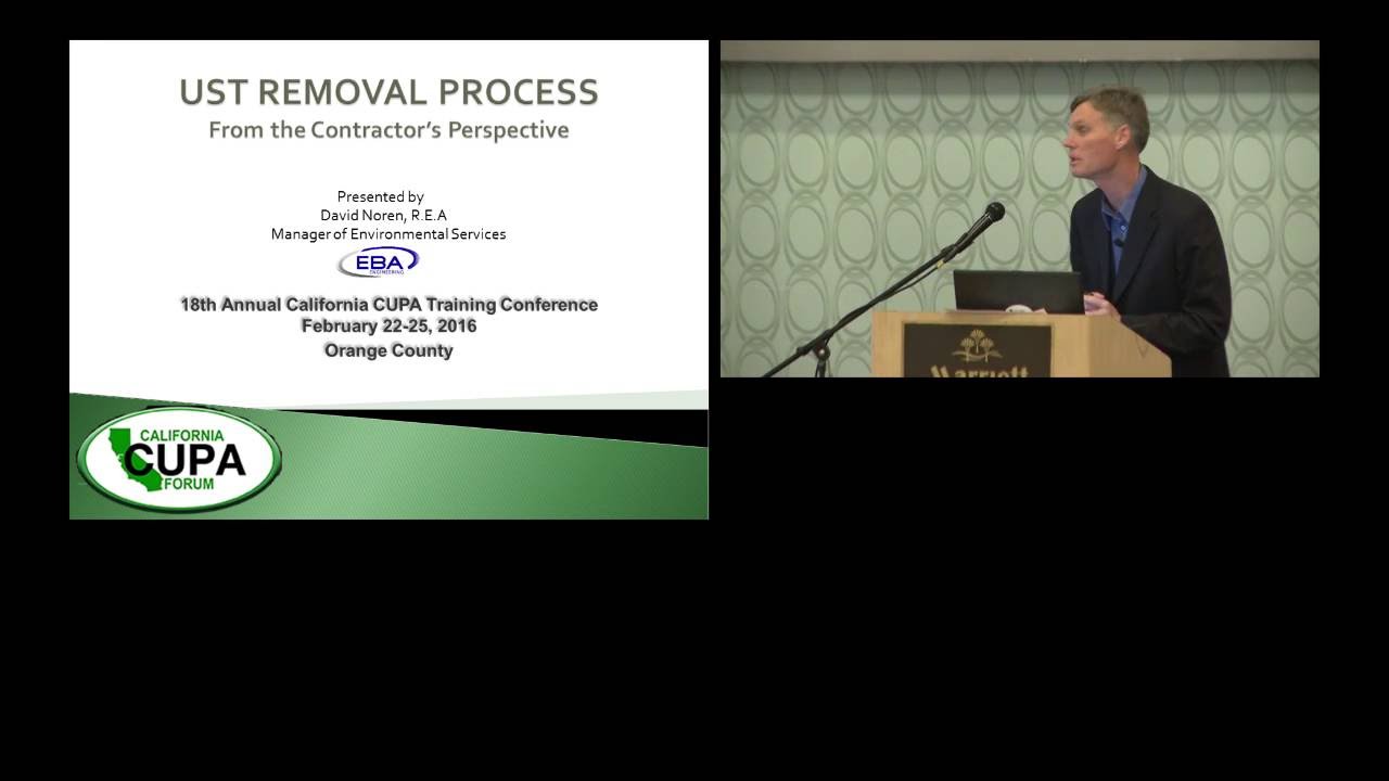 UST REMOVAL PROCESS - CONTRACTOR PERSPECTIVE