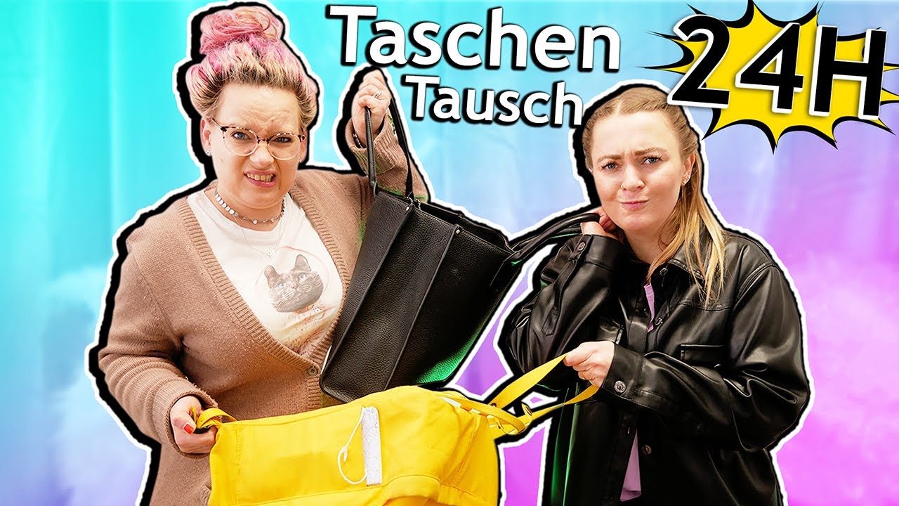 TASCHEN - TAUSCH 😲 24 STUNDEN mit der Tasche des anderen Leben inkl. Handy !