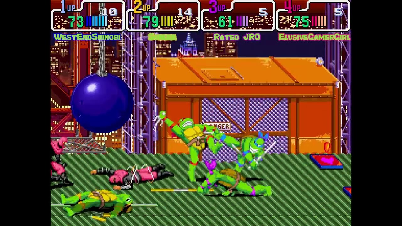 Teenage Mutant Ninja Turtles: Turtles in Time (Arcade) | Playthrough (4-Player Co-op)