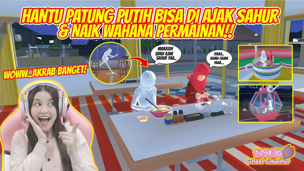 HANTU PUTIH DI RUANG LUKISAN BISA DI AJAK MAIN & SAHUR BARENG!! SAKURA SCHOOL SIMULATOR-PART 844