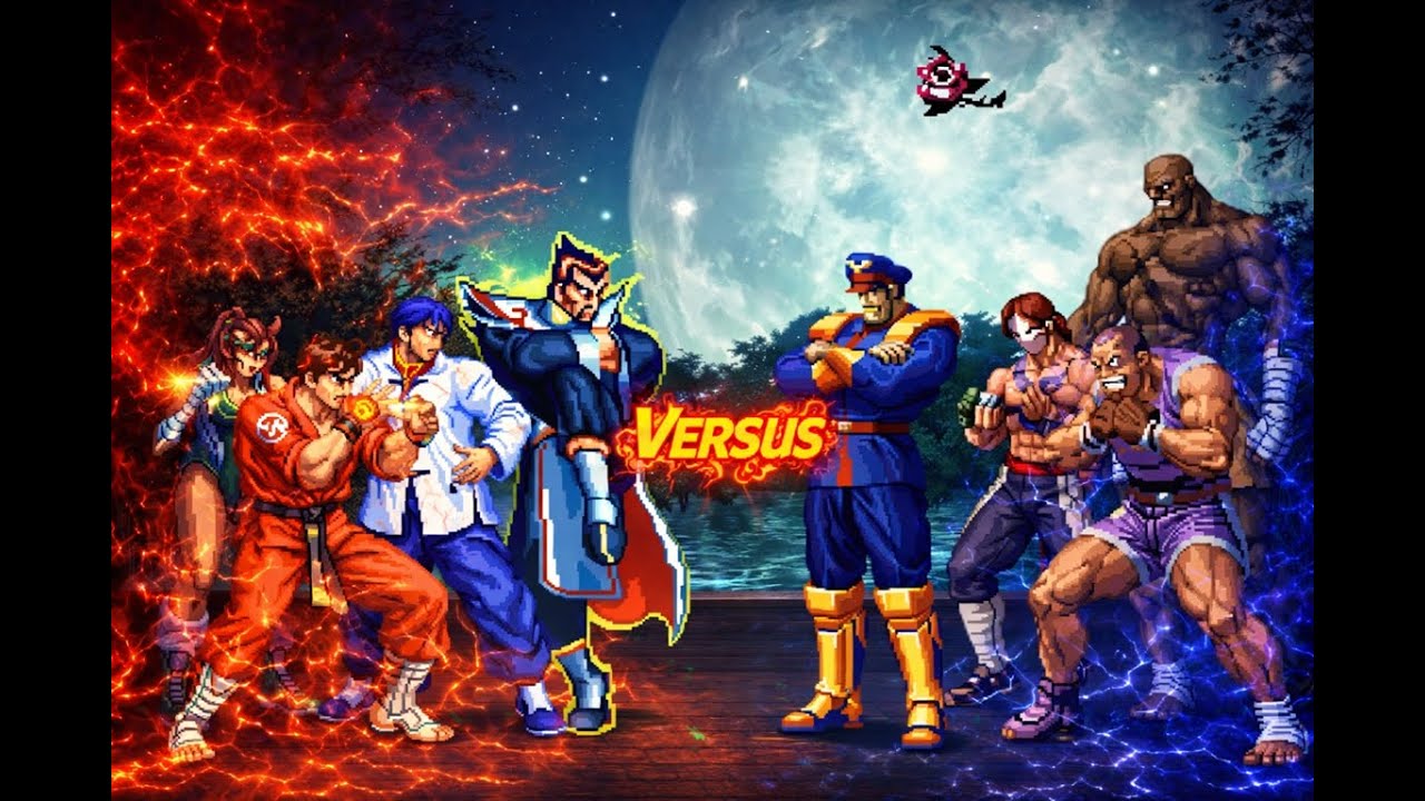 KOF MUGEN 4v4 – Breakers Team vs SHADALOO (Bison, Sagat, Vega, Balrog)