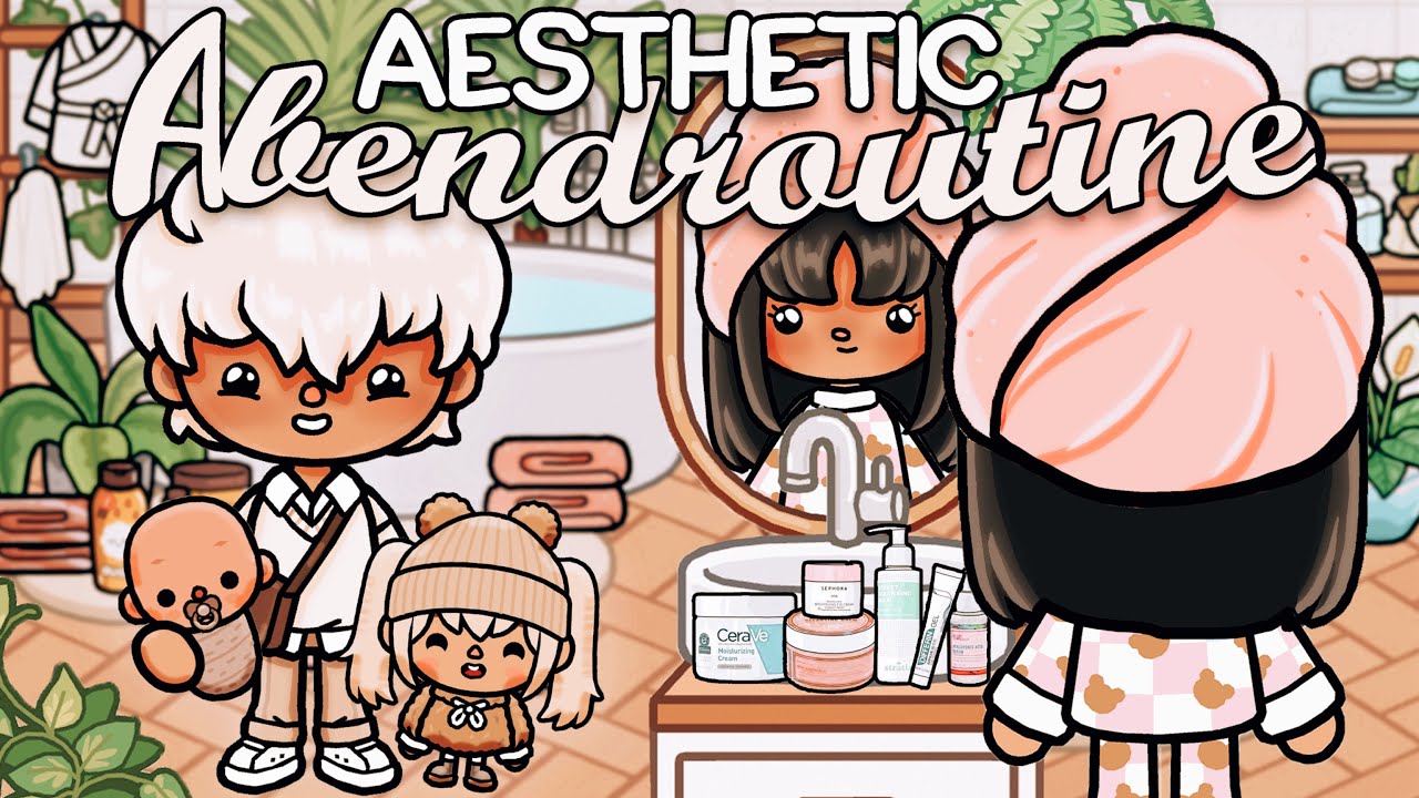 🦋 Meine AESTHETIC ABENDROUTINE 🎀 mit der FAMILIE 🌙  ROLEPLAY TOCA BOCA DEUTSCH 🧸 Vlog #5