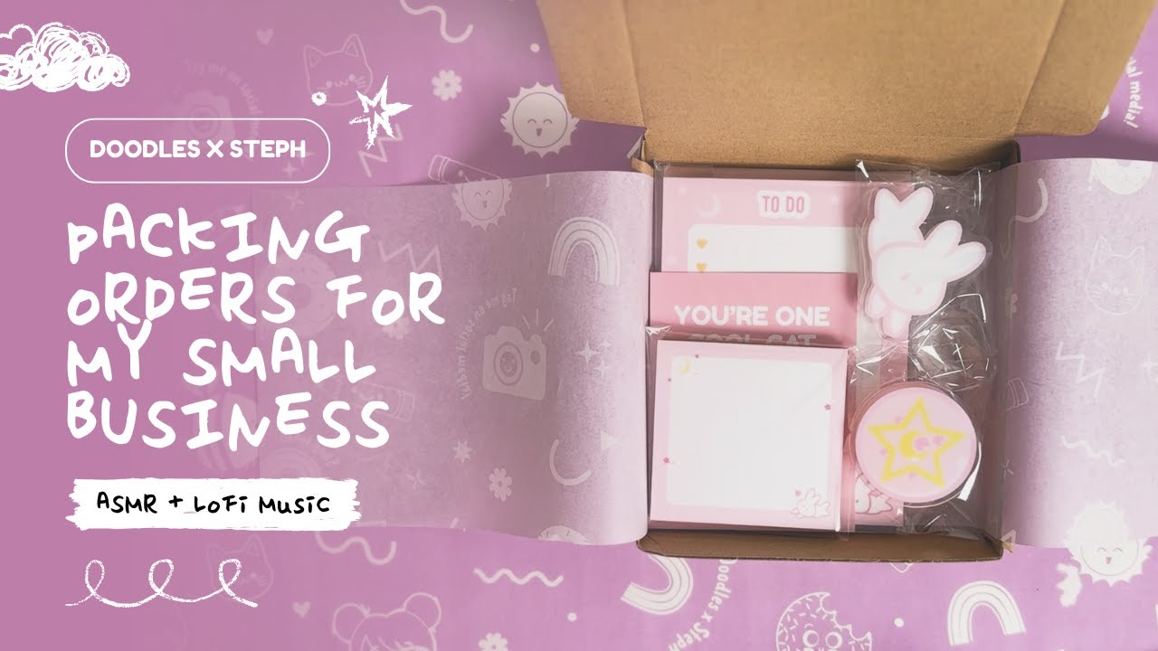 Packing Orders for my small business // ASMR, lofi, chill