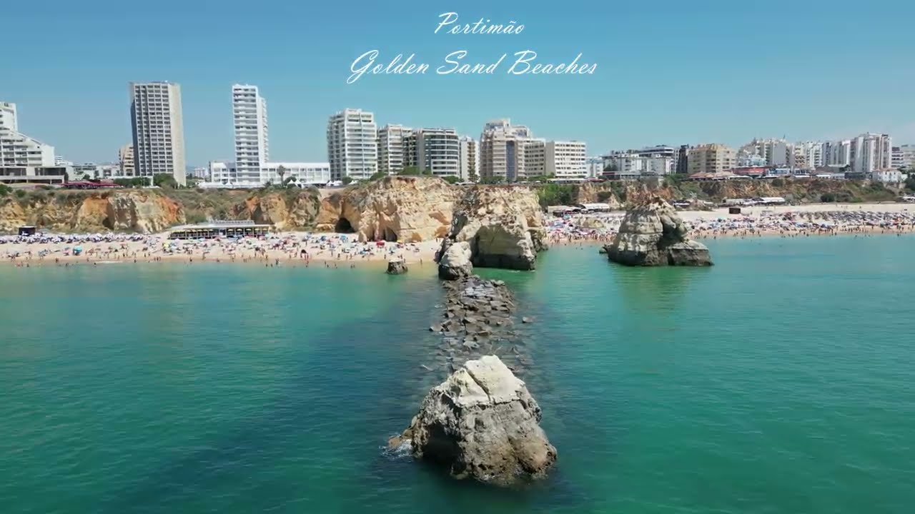 Portimão DRONE 4K CREATIVE AERIAL FOOTAGE 🇵🇹 Portugal ...Portimão Golden Sand Beaches