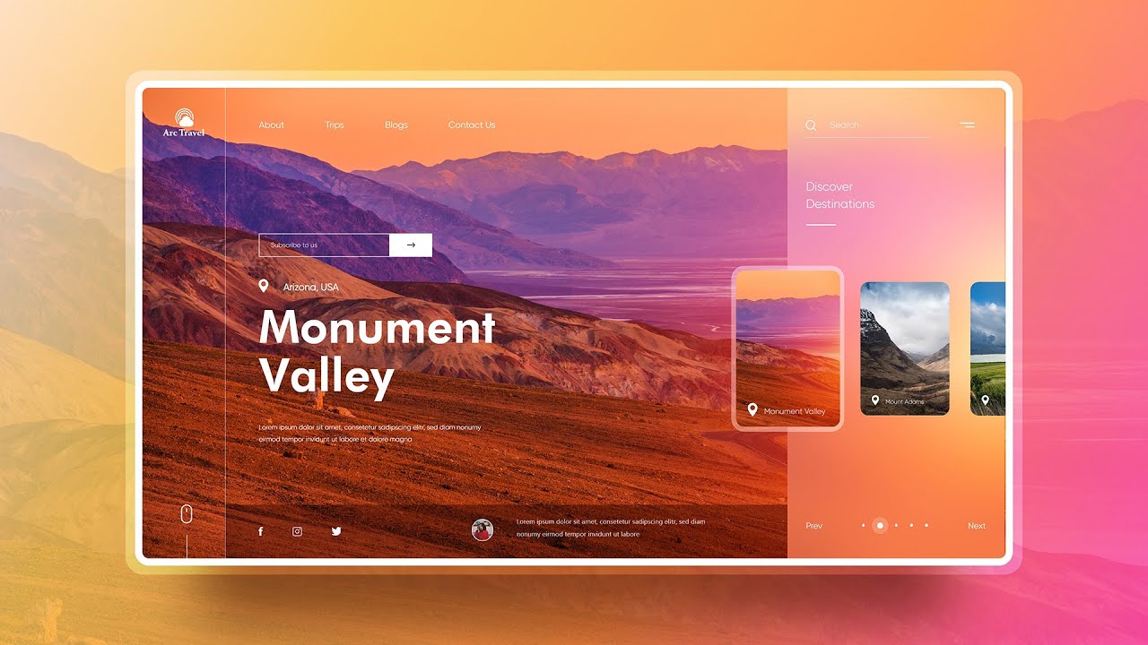 How To Make Travel Website UI Design In Adobe XD