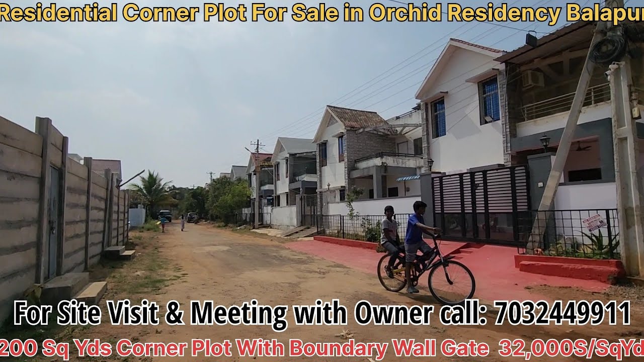 Residential Corner Plot For Sale at Orchid Residency Balapur Mallapur 200 SqYd #plot Rs. 32,000/SqYd