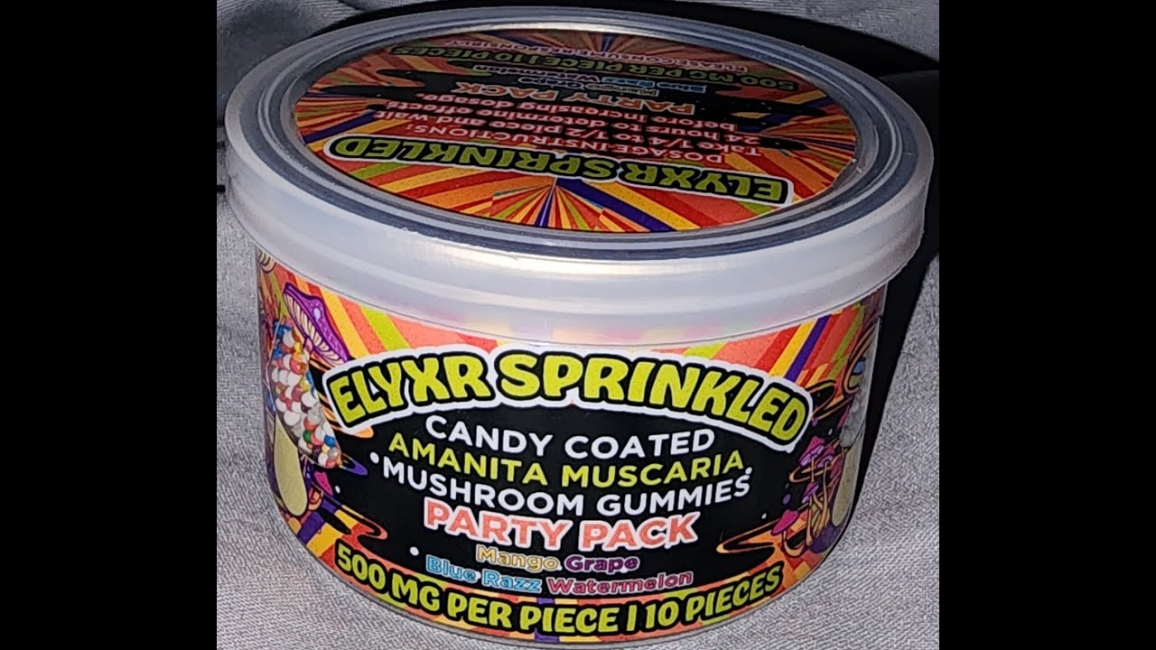 Elyxr Sprinkled Candy Coated Amanita Muscaria Mushroom Gummies Review/Unboxing!