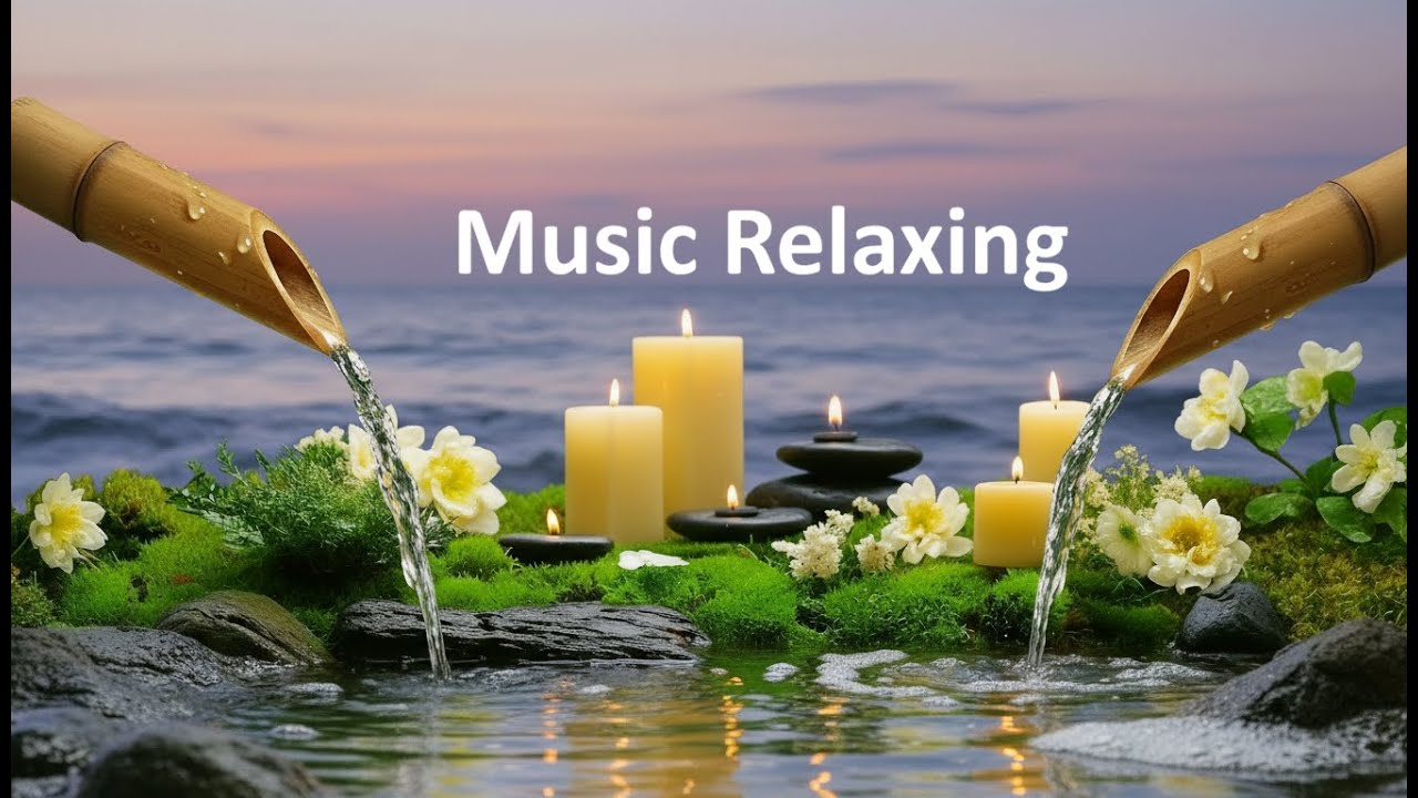Bamboo Water Fountain + Deep Sleep Music  Insomnia Relief, Anxiety & Depression, Relaxing Music