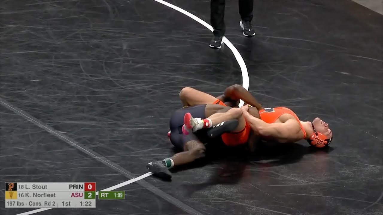 197lbs Kordell Norfleet (Arizona State) vs Luke Stout (Princeton)