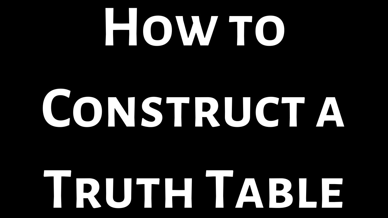How to Construct a Truth Table: Example with (p ^ q) V ~(p V q)