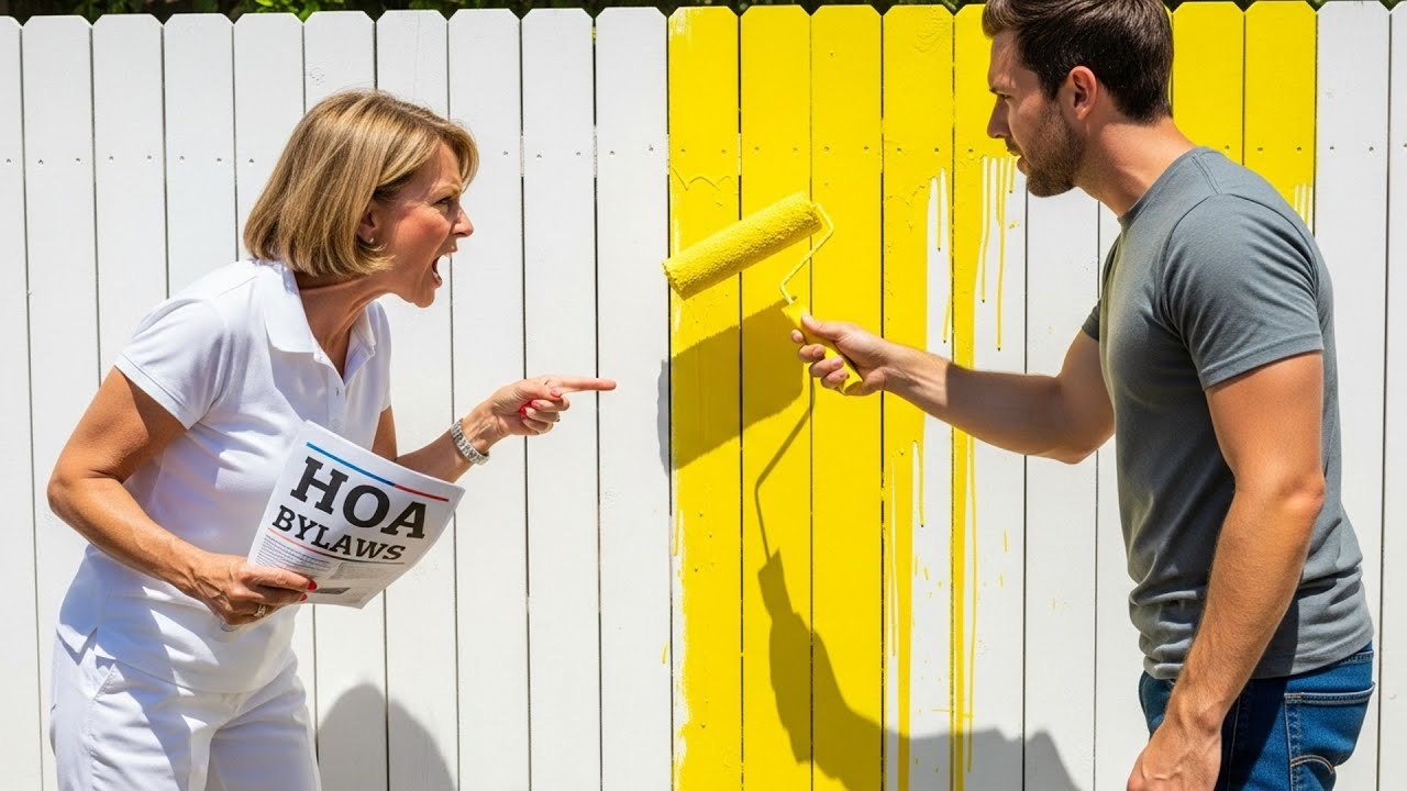 HOA Karen Painted My Fence Her Color, I Painted It Back In A Color That Faces Her Windows