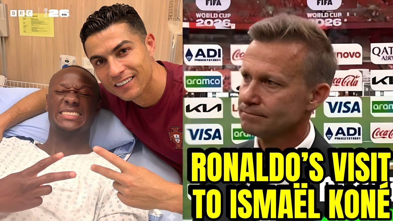 Cristiano Ronaldo Visits Isma&euml;l Kon&eacute; After His Broken Leg Injury in the Canada vs Qatar Match