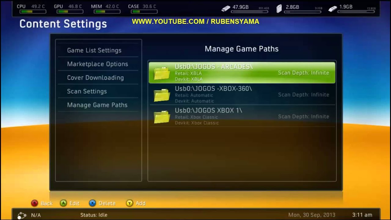 RESET SKIN SETTINGS - FREESTYLE 775 -XBOX360 -(RGH /JTAG)