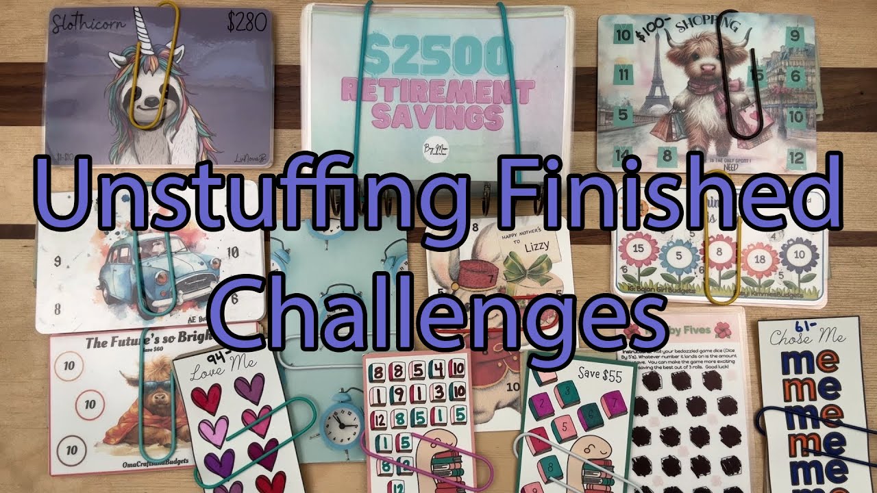 UNstuffing & Counting Retirement Savings Book & other Savings Challenges | Sinking Funds | Goals