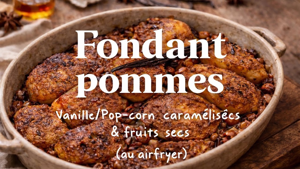 🍎 Fondant Pommes-Vanille/Pop-corn & fruits secs