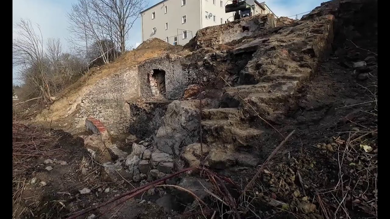 Grabung an der Neisse geht weiter + Ruinen. (Görlitz) (Hotel wird gebaut)