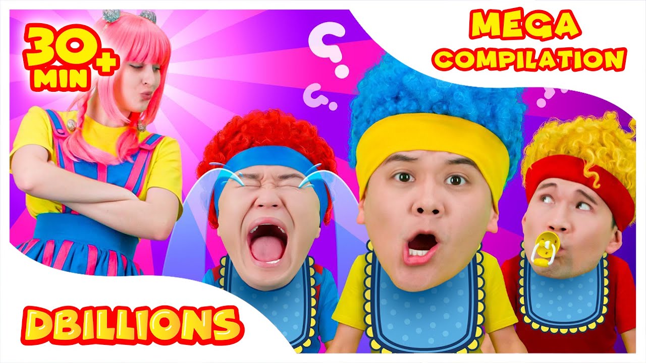 1 Potty, 2 Bibs, 3 Nappies & 4 Dummies | Mega Compilation | D Billions Kids Songs