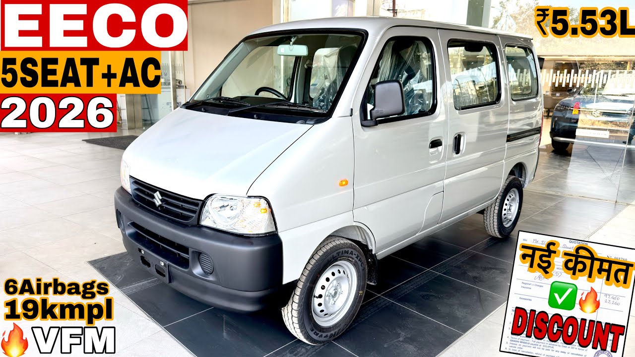 New Maruti Suzuki Eeco 5Seat /AC 2026 Model ✅ Eeco OnRoad ₹Price Mileage Features & Details 