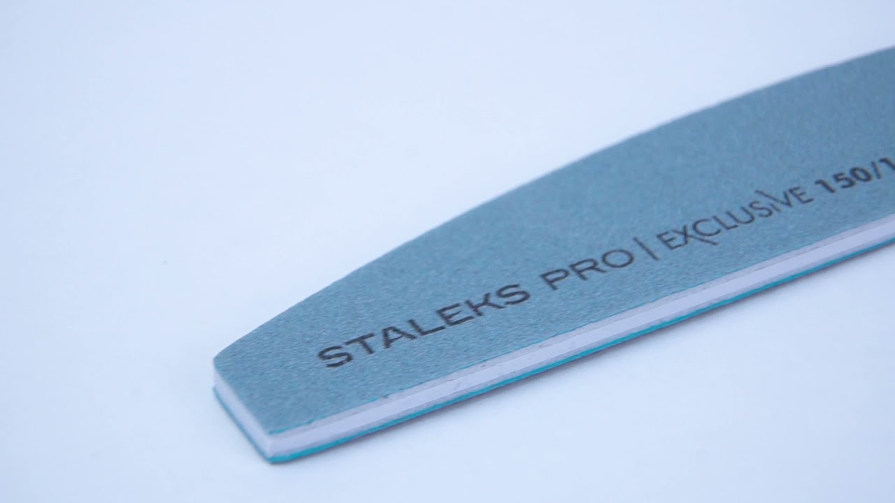 Опил ногтей минеральной пилкой полумесяц Staleks Pro Exclusive (NFX-42/9)