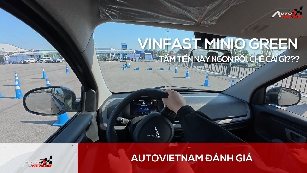 VinFast Minio Green chạy slalom tốc độ cao: Bất ngờ về độ ổn định và linh hoạt