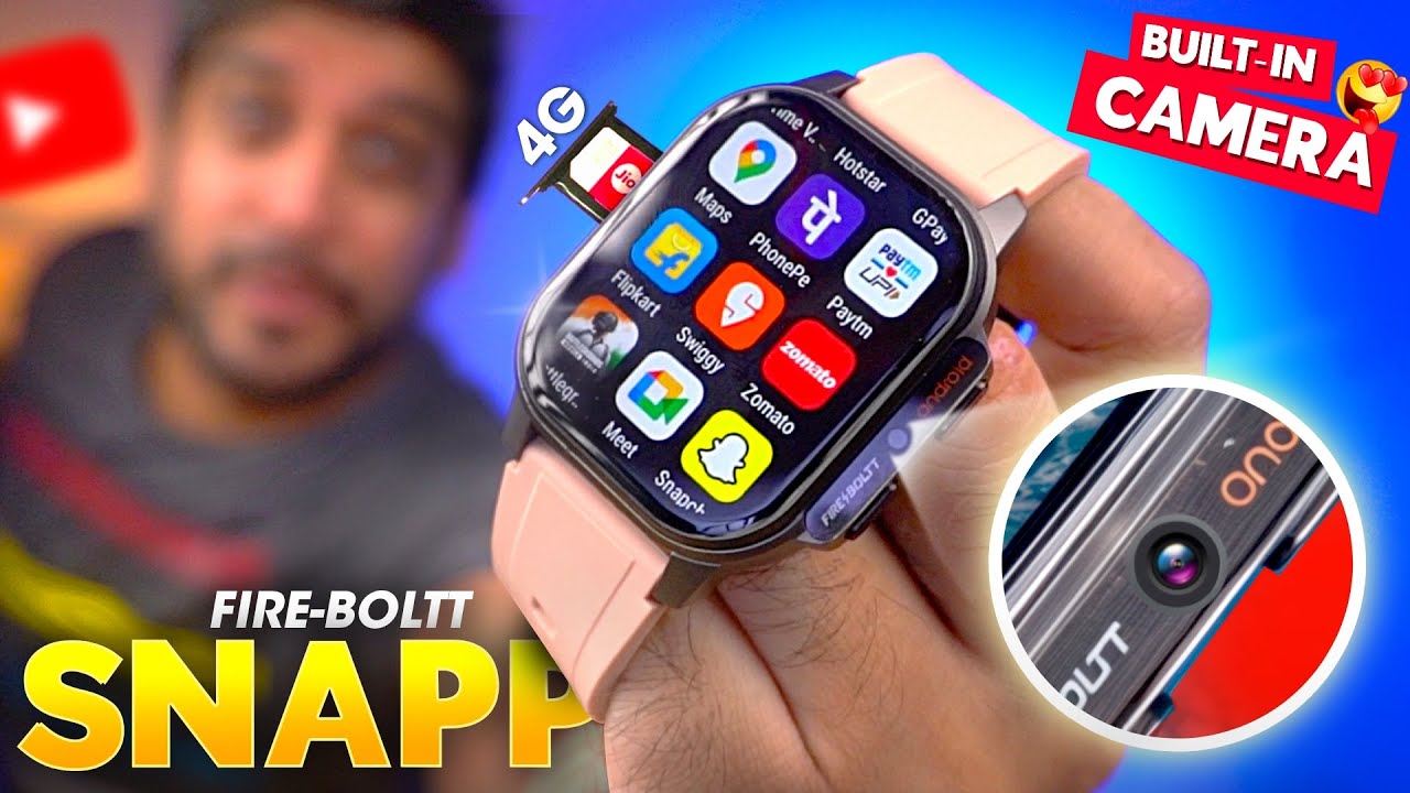 First *Built-In CAMERA* 4G ANDROID Smartwatch!! ⚡️ Fire-Boltt SNAPP Smartwatch Review