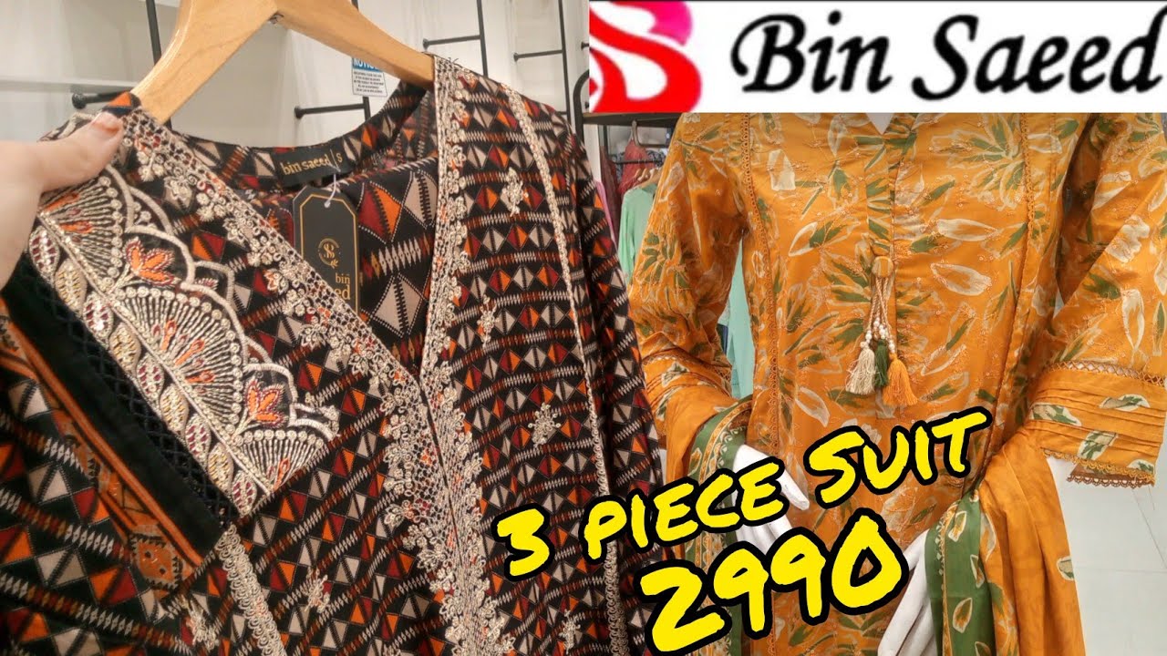 Bin Saeed 3 piece suit 2990 only♥️ Bin Saeed SALE price Collection 2026📣♥️ Clothes World 