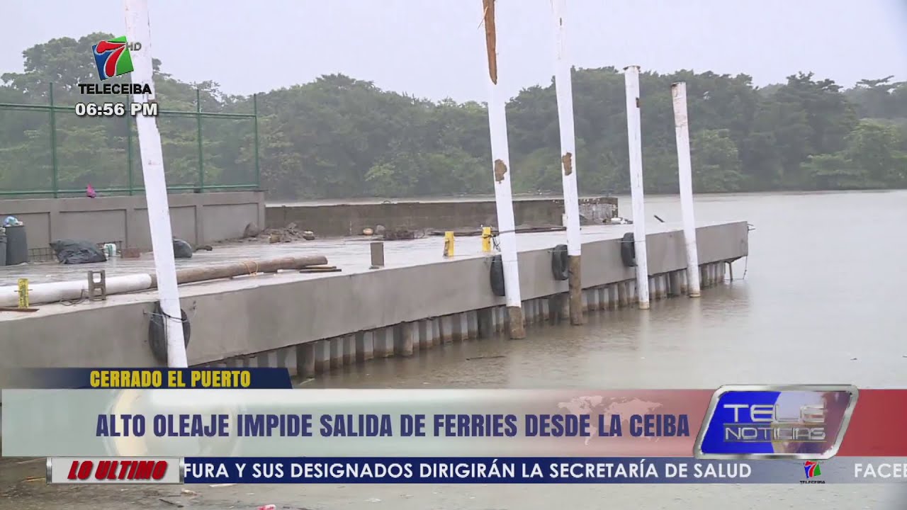 Alto oleaje impide salida de ferries desde La Ceiba