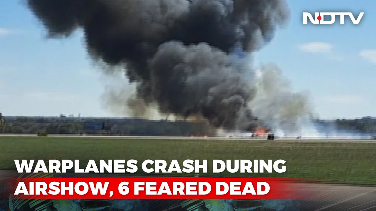 On Camera, 2 Fighter Planes Collide During US Airshow, 6 Feared Dead