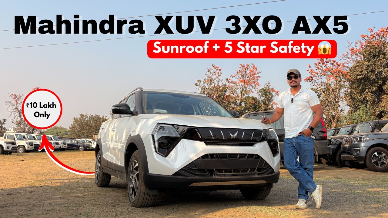 Mahindra XUV 3XO AX5 😱 – ₹10 Lakh Me Sunroof + 5 Star Safety | Full Walkaround