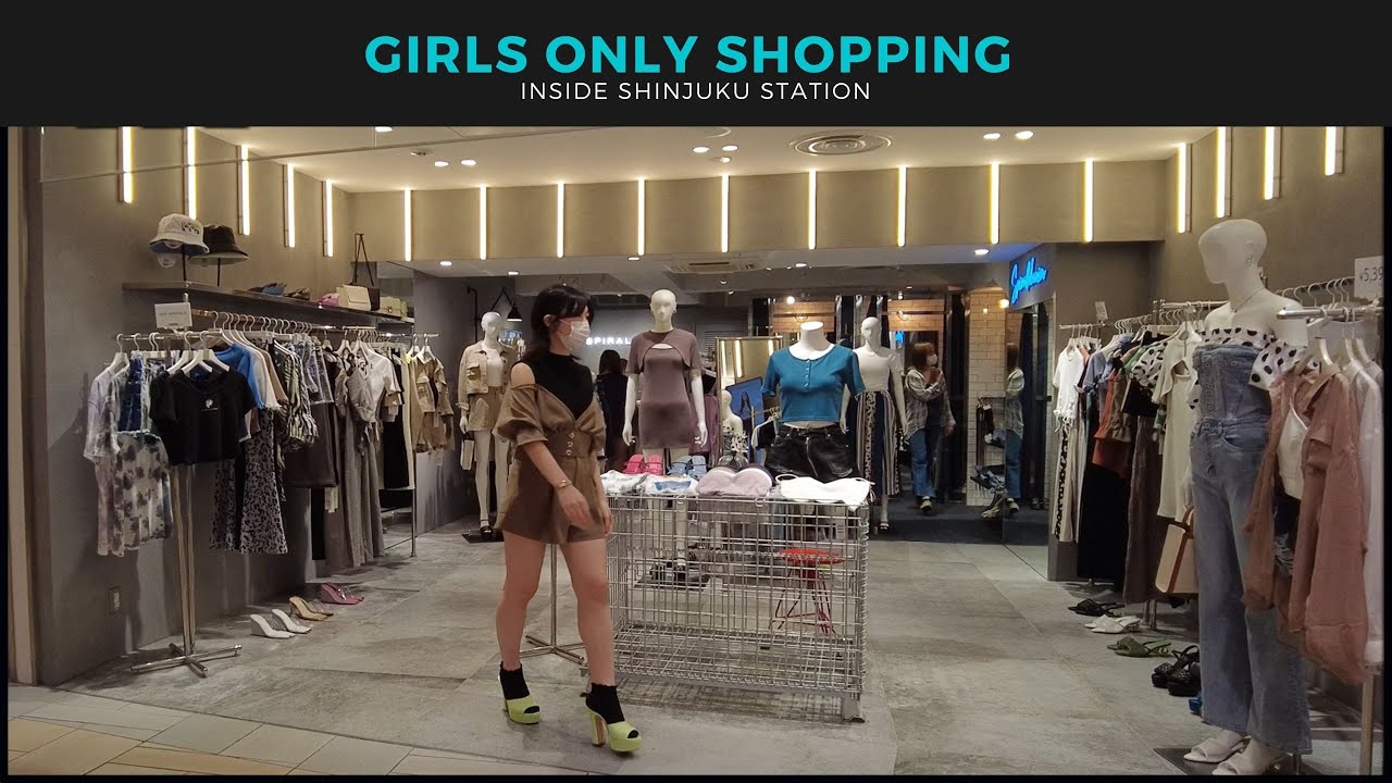 Girls Only Shopping inside Shinjuku Station - Tokyo 2021