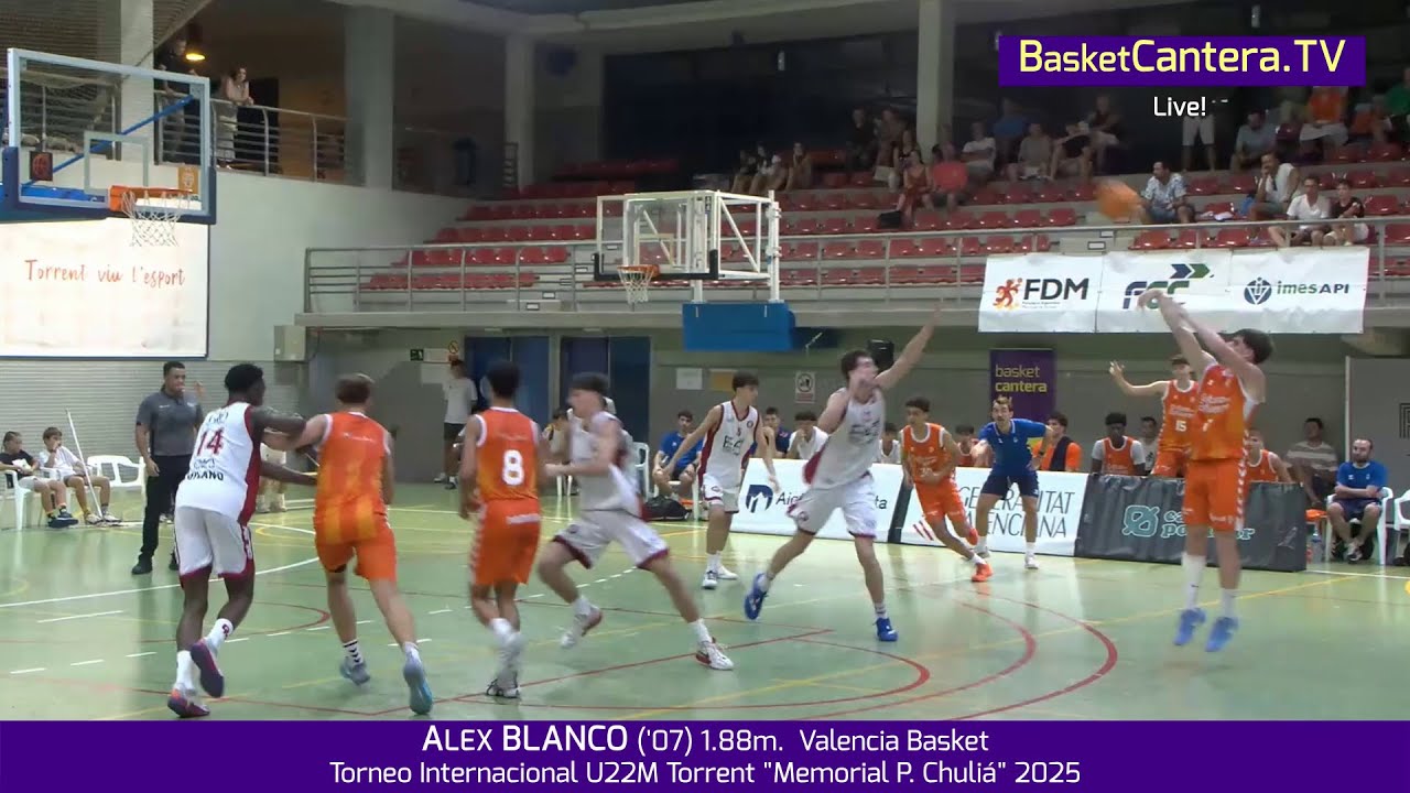 ALEX BLANCO ('07) 1.88m. Valencia Basket.- U22M Torrent International Tournament 2025