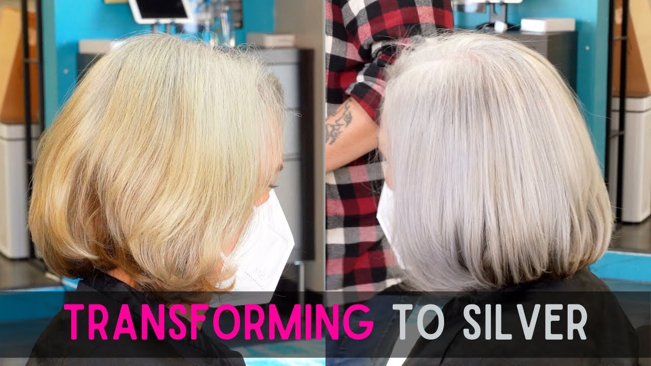 FROM GOLD TO SILVER HAIR | SILVER & GRAY HAIR | SILVER TRANSFORMATION