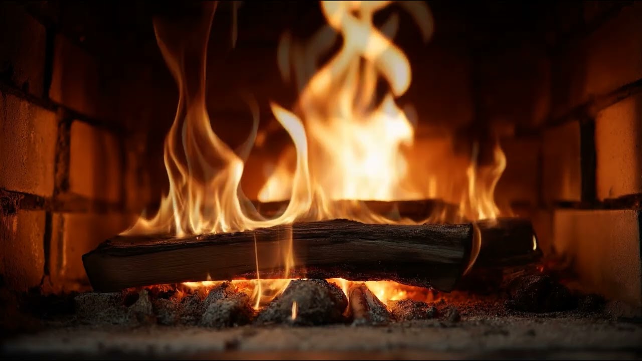 Fireplace Ambience at Night 🔥 Sleep & Relax