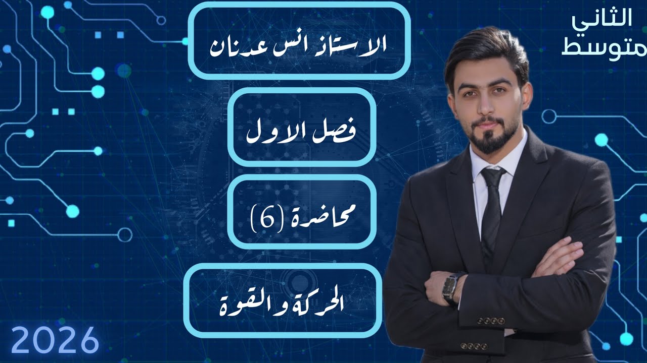 فيزياء الثاني متوسط/ فصل الاول/ منهج 2026/ تكملة درس الثالث 