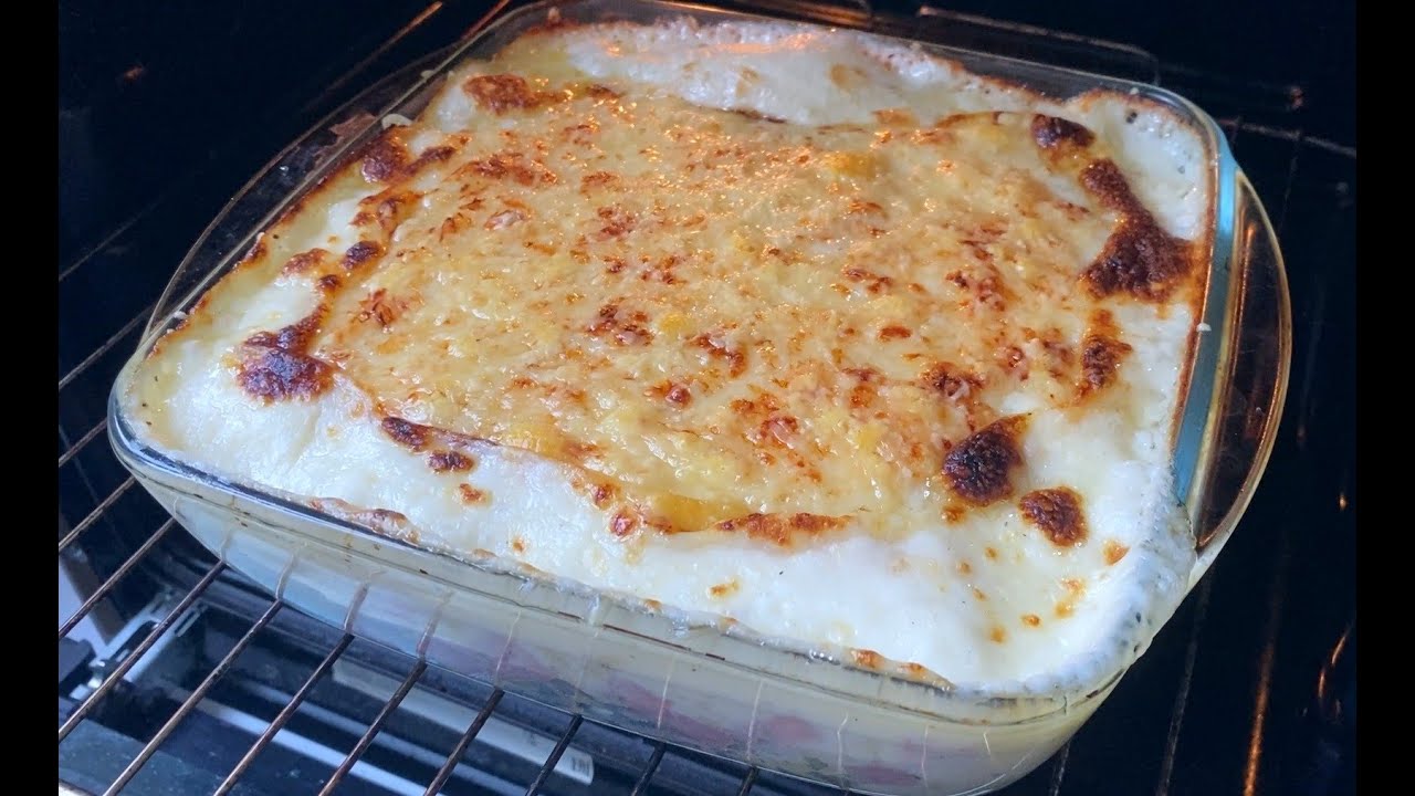 Gratin de pâtes au jambon
