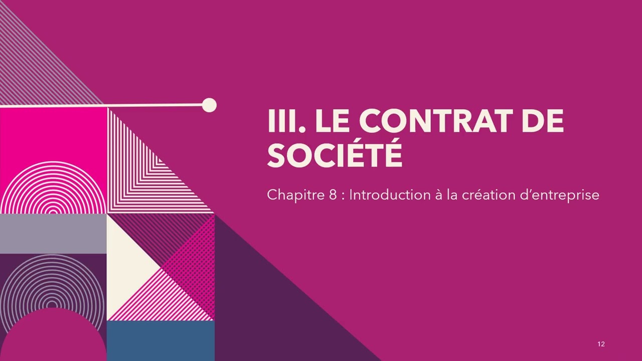 Droit - Term : Chapitre 8 - Introduction à la création d’entreprise